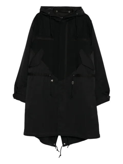 Undercover drawstring hooded coat