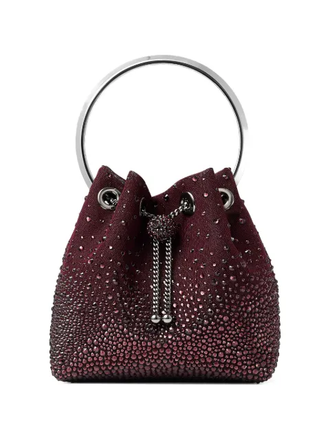 Jimmy Choo Bon Bon embellished circle-handle bucket bag