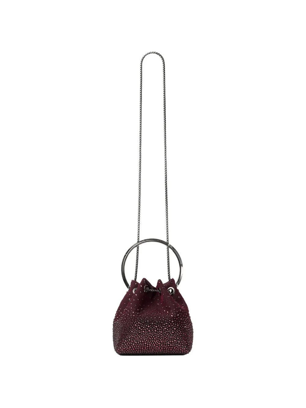 Jimmy Choo Bon verfraaide bucket-tas met ronde handgreep Rood