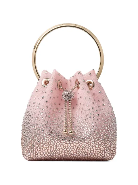 Jimmy Choo Bon Bon embellished circle-handle bucket bag