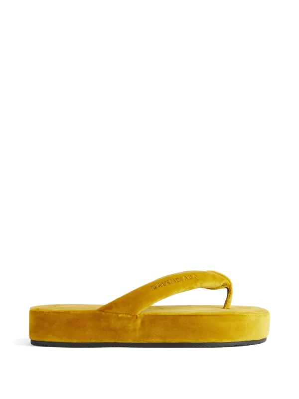 Balenciaga Jet Lag Thong Sandals in Yellow