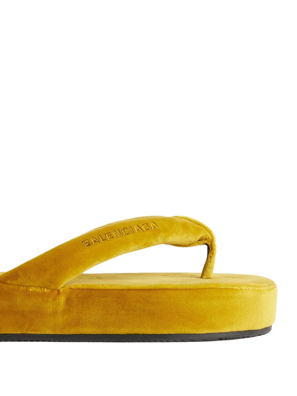 Balenciaga Jet Lag fluwelen sandalen met plateauzool Geel