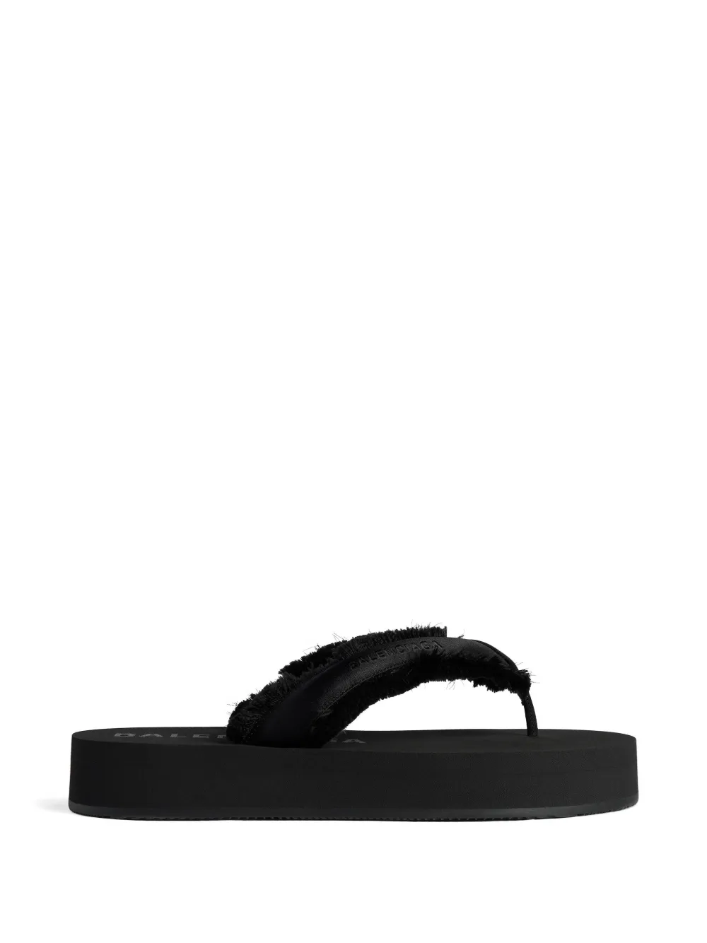 Balenciaga fringed flat flip-flops - Schwarz