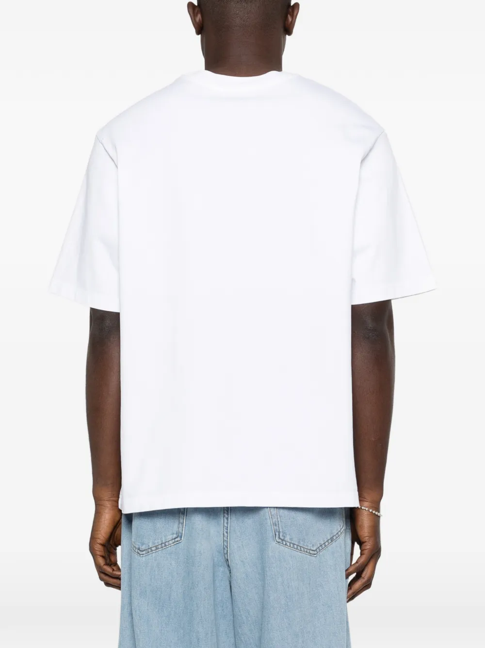 Casablanca Collage katoenen T-shirt Wit