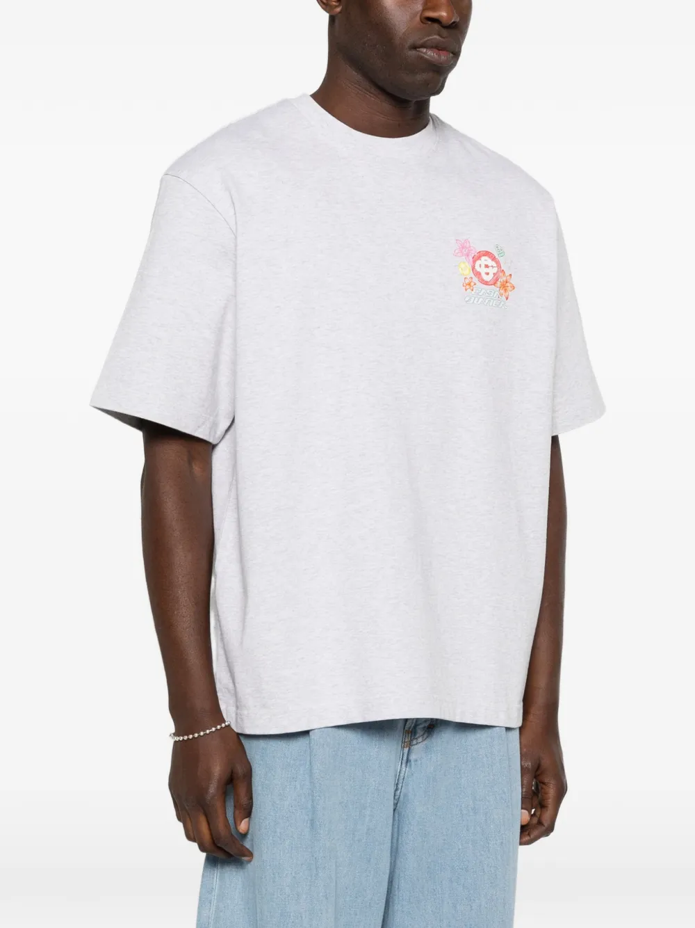 Casablanca Oversized T-shirt Grijs