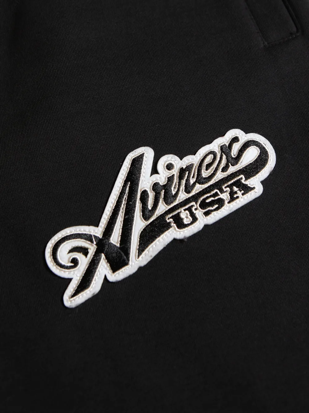  Avirex Logo Embroidered Trousers - Black 