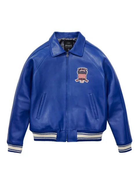 Avirex embellished ribbed jacket