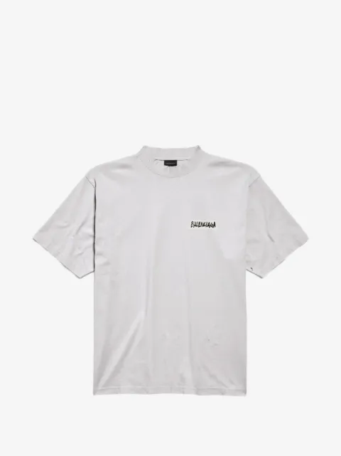 Balenciaga playera con logo estampado
