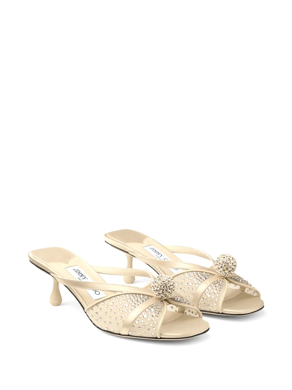 Jimmy Choo Siva sandalen verfraaid met parel Beige