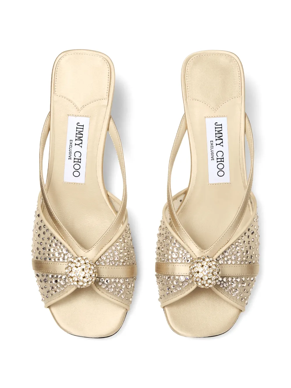 Jimmy Choo Siva sandalen verfraaid met parel Beige