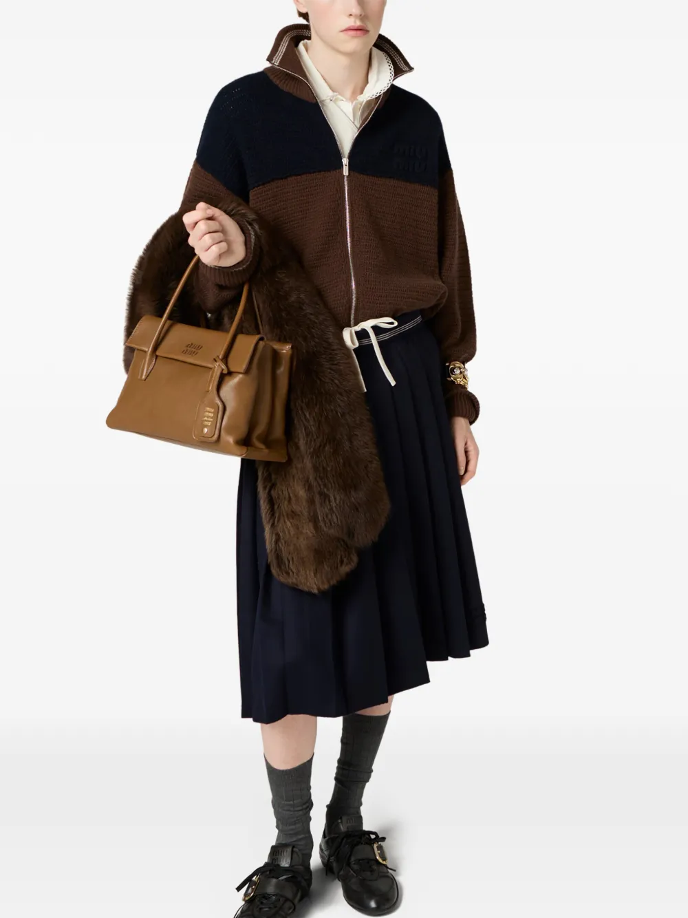 Miu Miu Vest met logodetail en rits | Vesten | Image 2