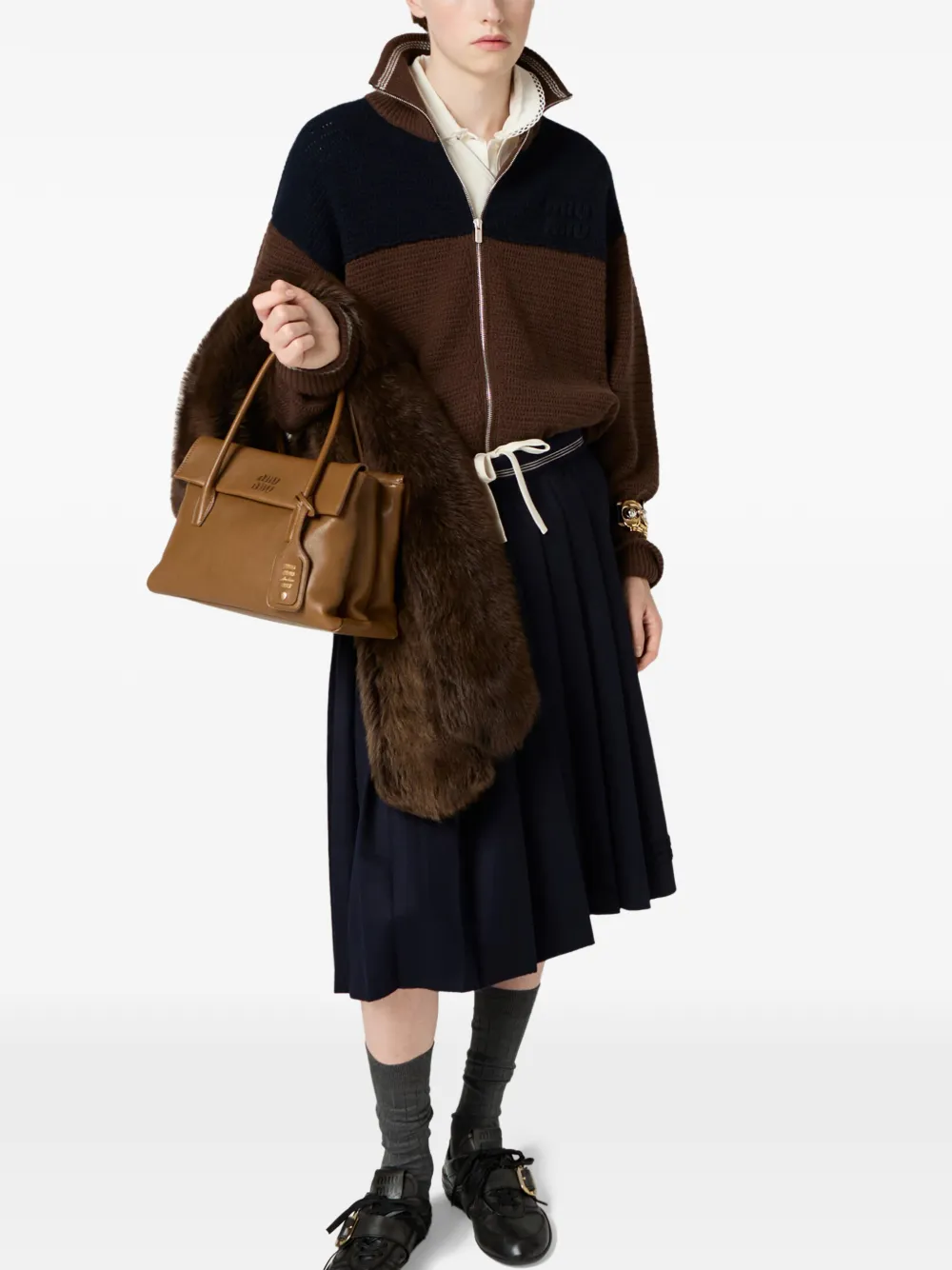 Miu Miu cardigan zippé à logo | Cardigans | Image 2