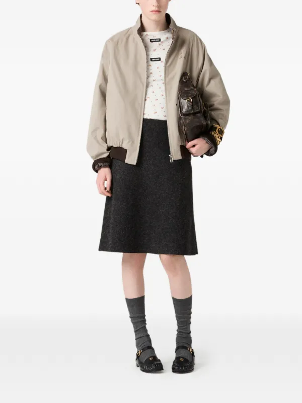 Miu Miu ハウンドトゥース リバーシブル ボンバージャケット