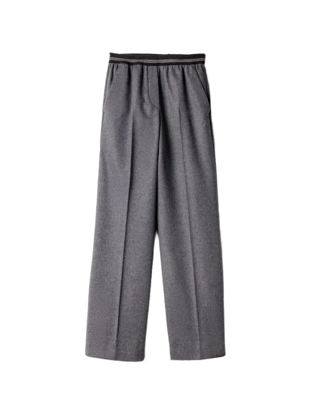 Miu Miu elasticated-waistband straight trousers - Grau