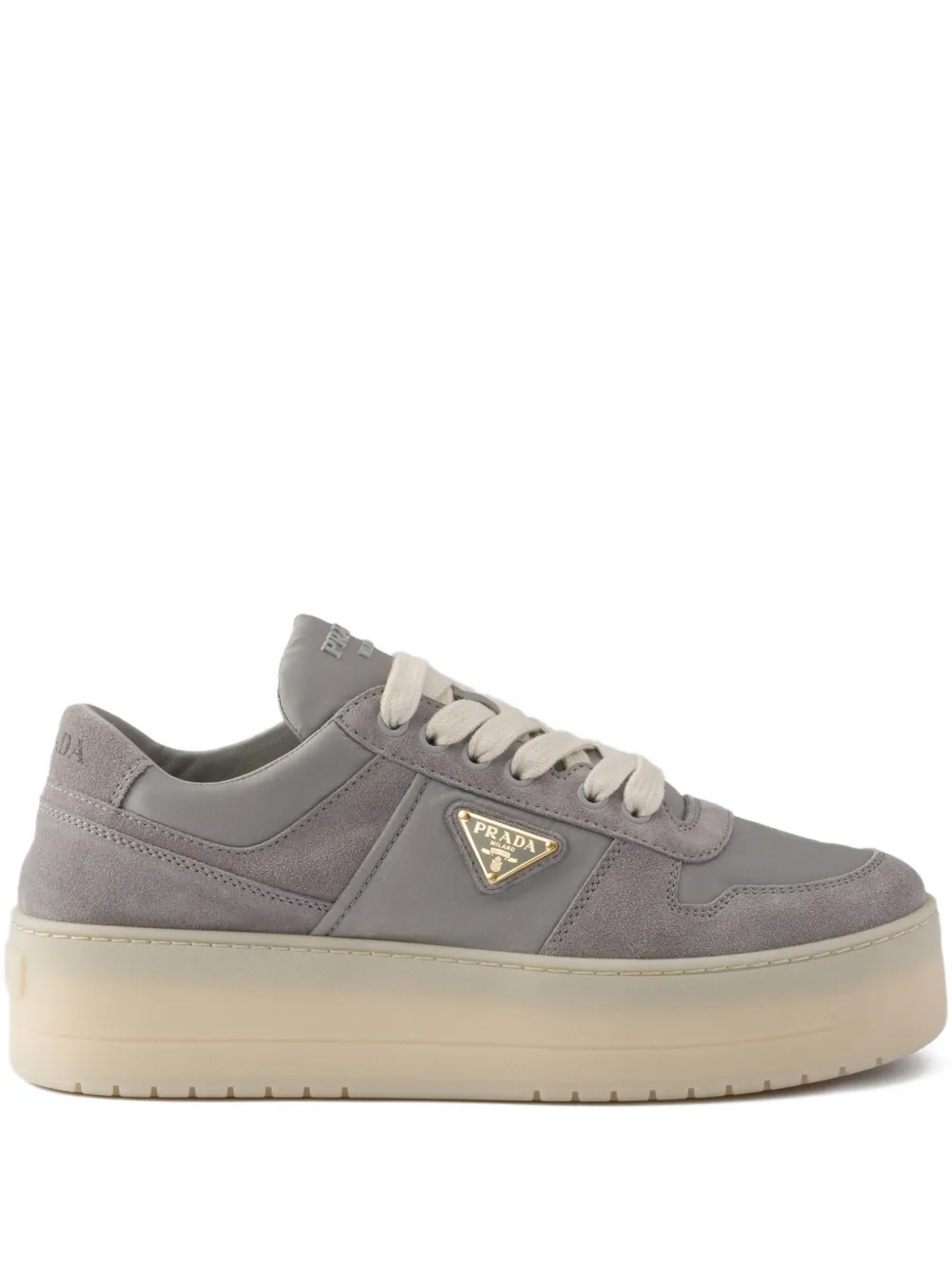 Prada Downtown Bold suede platform sneakers | Grey | Image 1