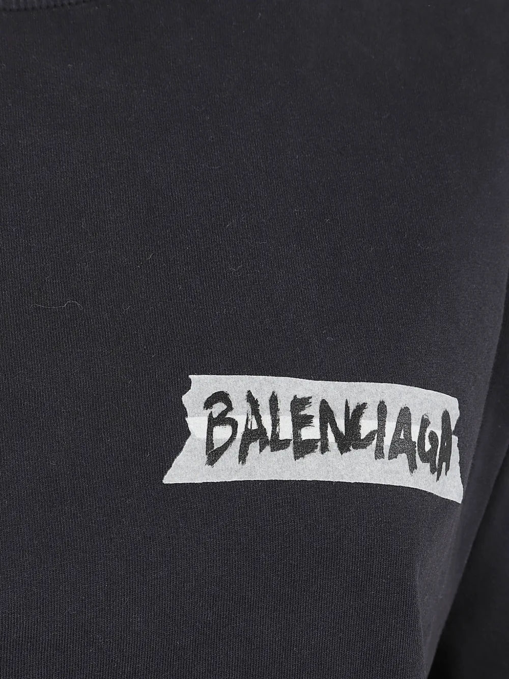 Balenciaga Masking Tape T-shirt met verwassen effect Zwart