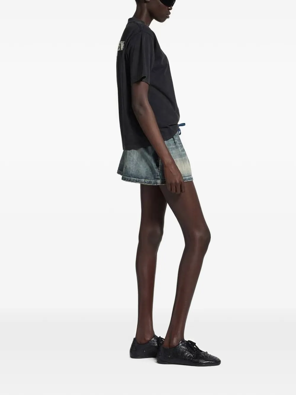 Balenciaga Masking Tape T-shirt met verwassen effect Zwart