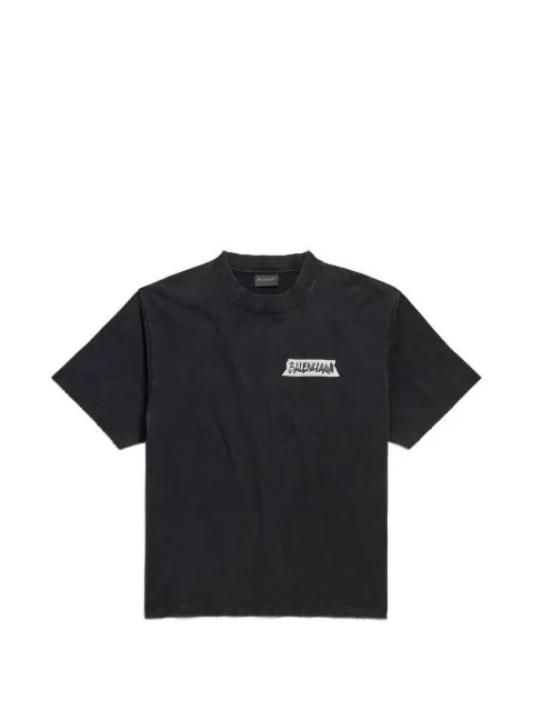 Balenciaga t-shirt Masking à effet délavé et imprimé graphique