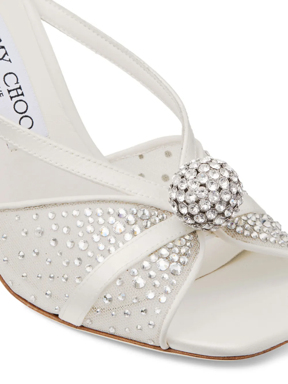 Jimmy Choo Sarai sandalen verfraaid met kristallen Zilver