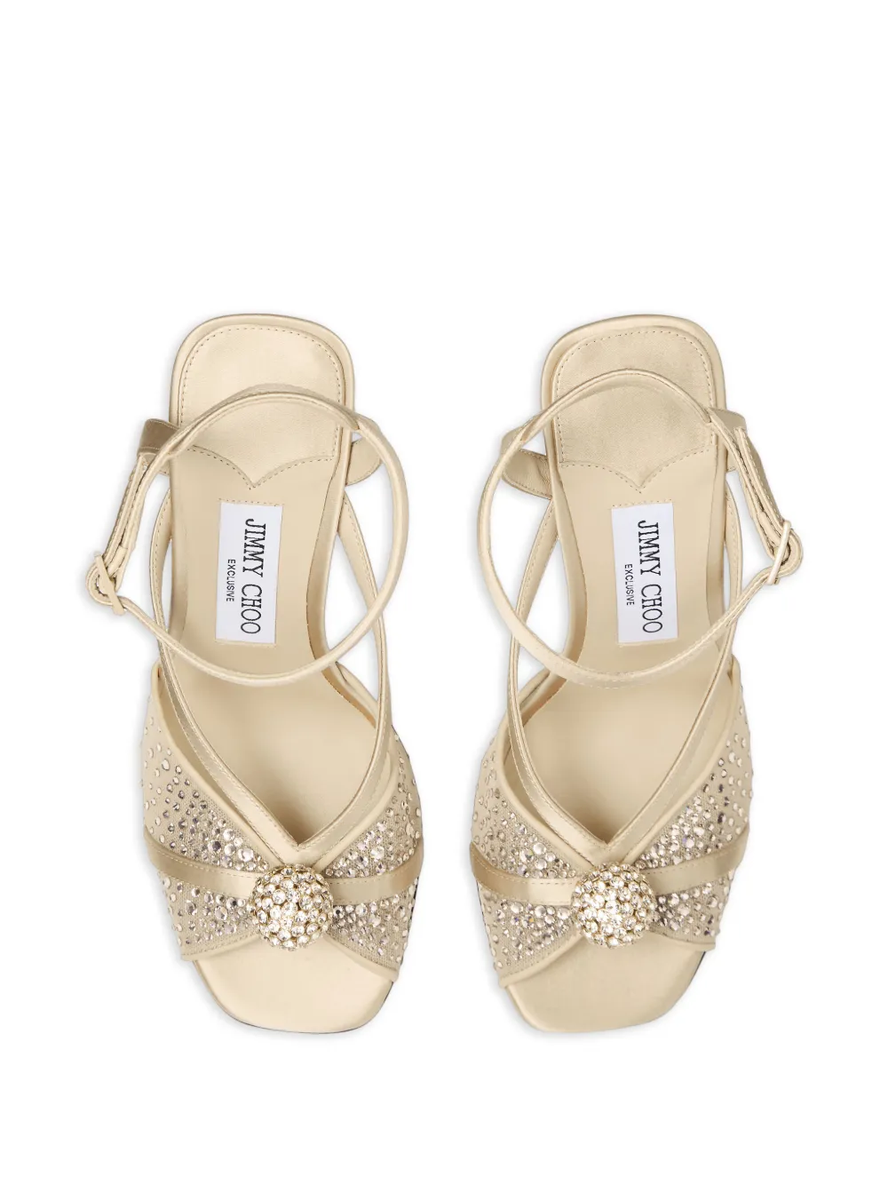 Jimmy Choo Sarai verfraaide sandalen Goud