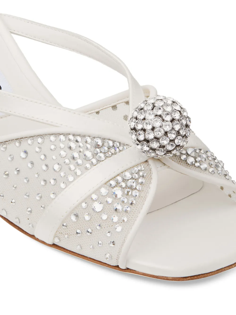 Jimmy Choo Siva verfraaide sandalen Zilver