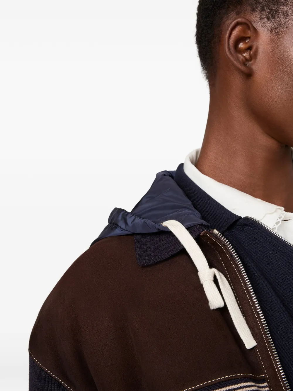 Miu Jack met trekkoord en capuchon Blauw