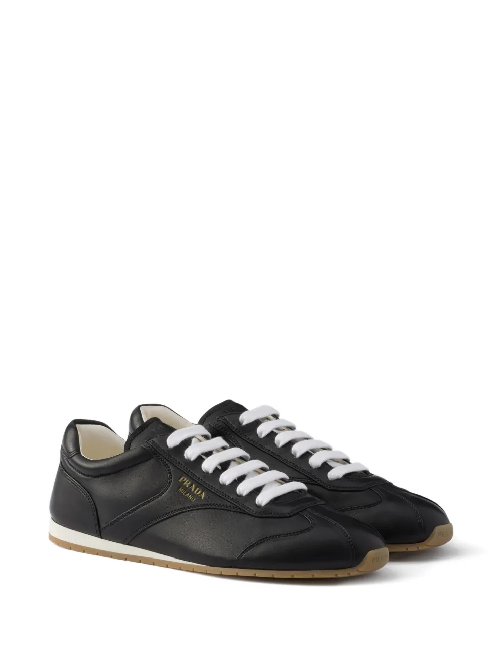 Prada Leren sneakers Zwart