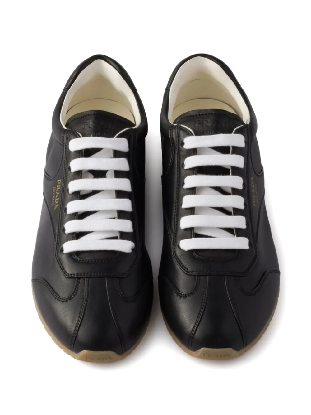 Prada Leren sneakers Zwart
