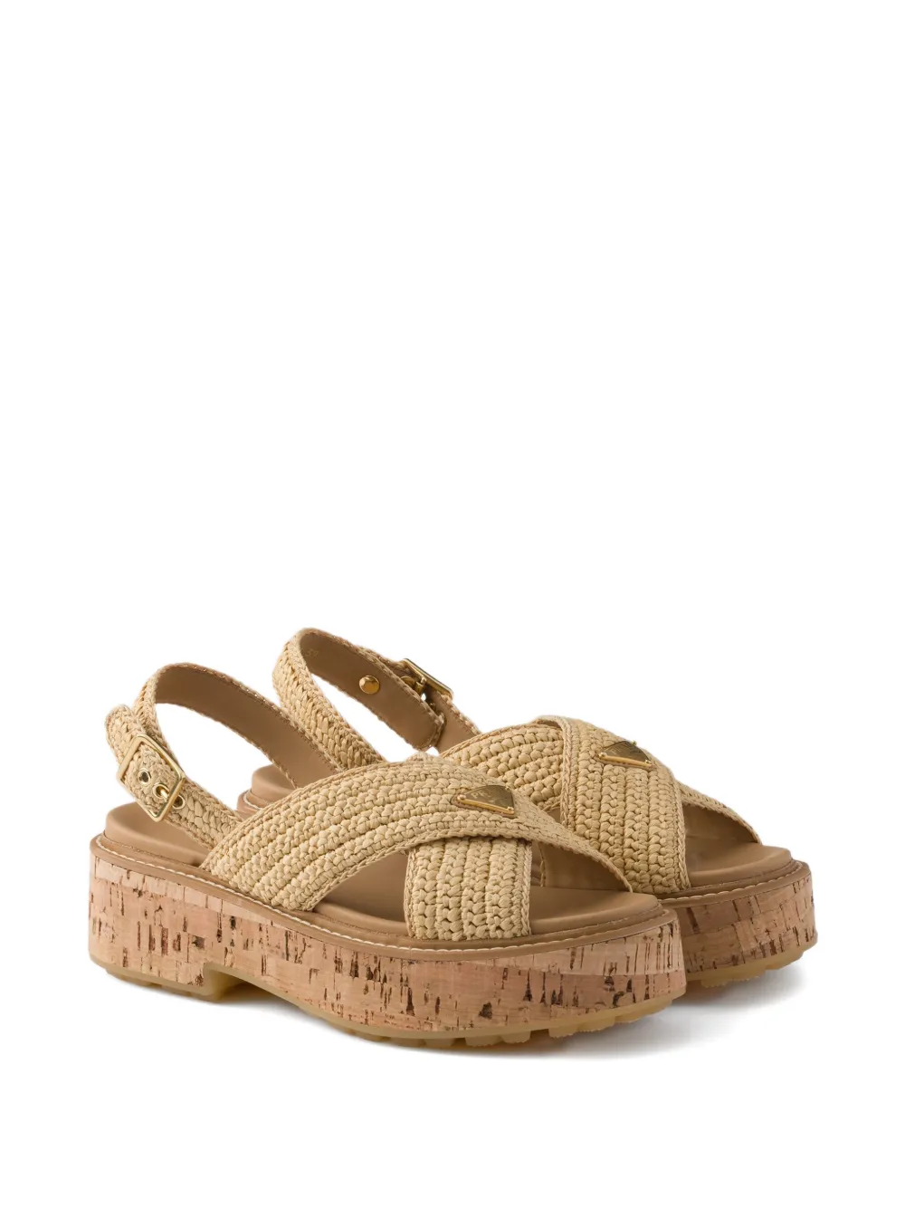 Prada Sandalen met gehaakt bandje Beige