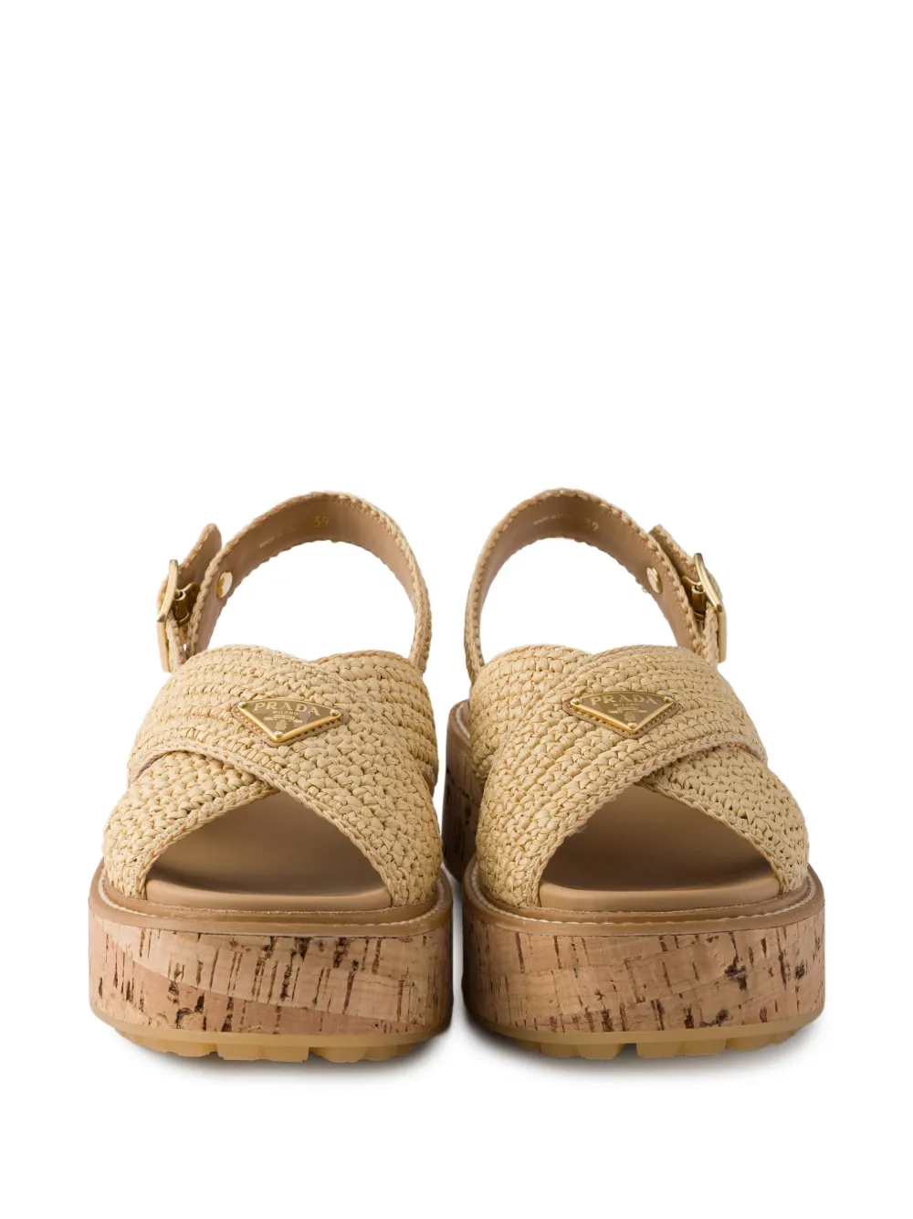 Prada Sandalen met gehaakt bandje Beige