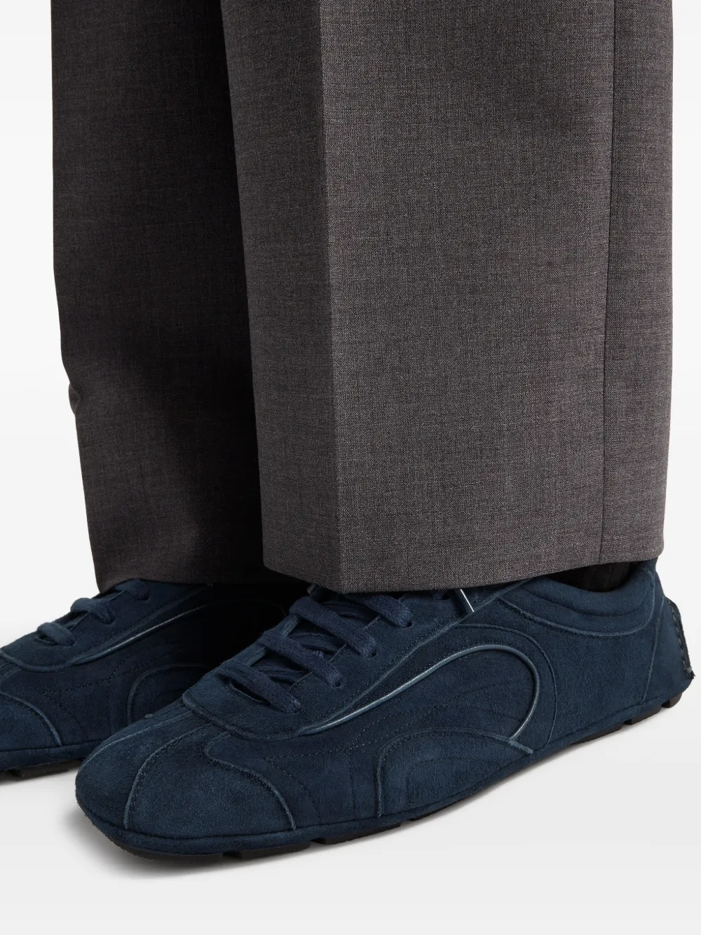 Prada Montecarlo Re-Edition 2005 suède sneakers Blauw