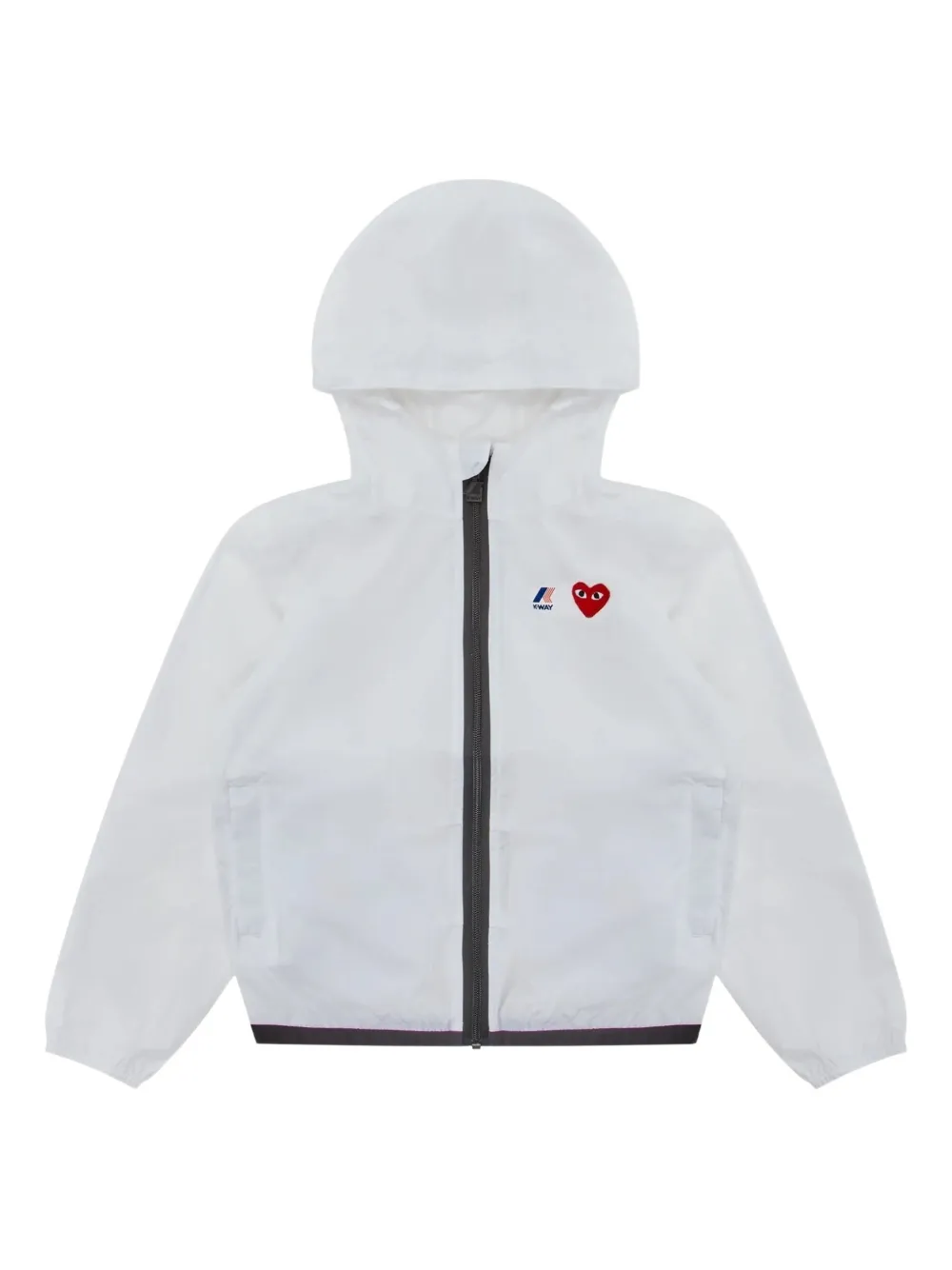 Comme Des Garçons Play Kids Giacca con zip - Bianco