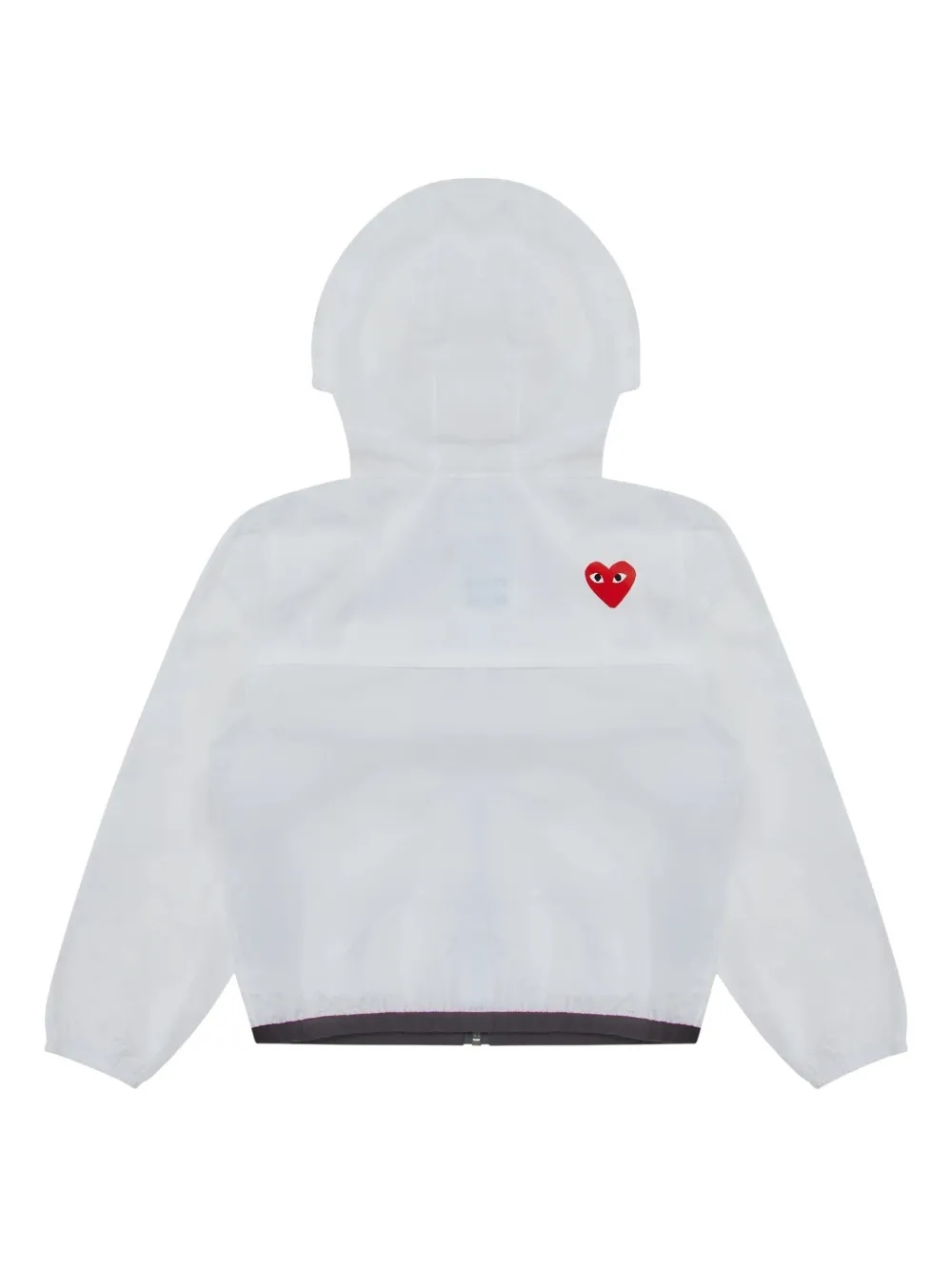  Comme Des Garçons Play Kids Heart Zip Jacket - White 