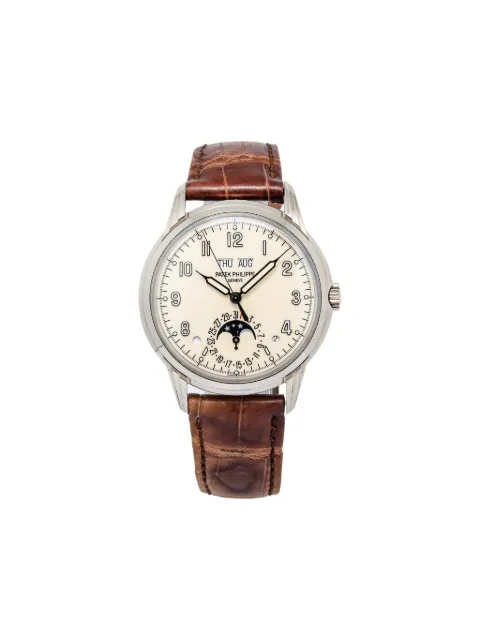 Patek Philippe Pre-Owned Cream Round 40mm Perpetual Calendar
