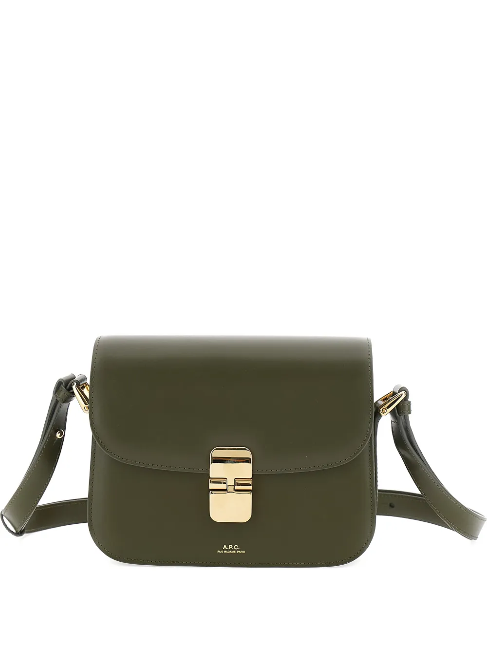 A.P.C. small Grace clasp shoulder bag - Verde