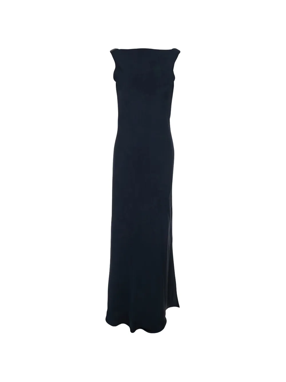  Antonelli Vestido Largo Con Cuello Drapeado - Azul 