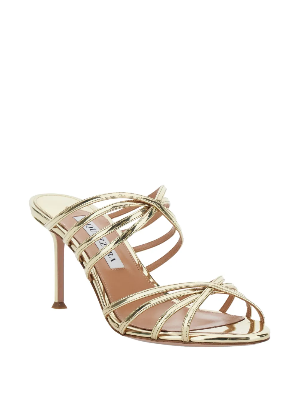 Aquazzura 75mm Tell Me heeled sandals Goud