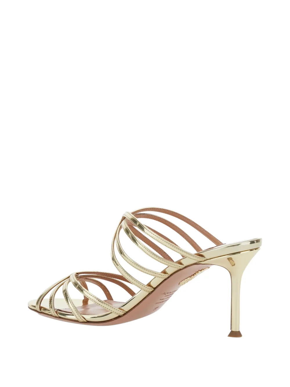 Aquazzura 75mm Tell Me heeled sandals Goud