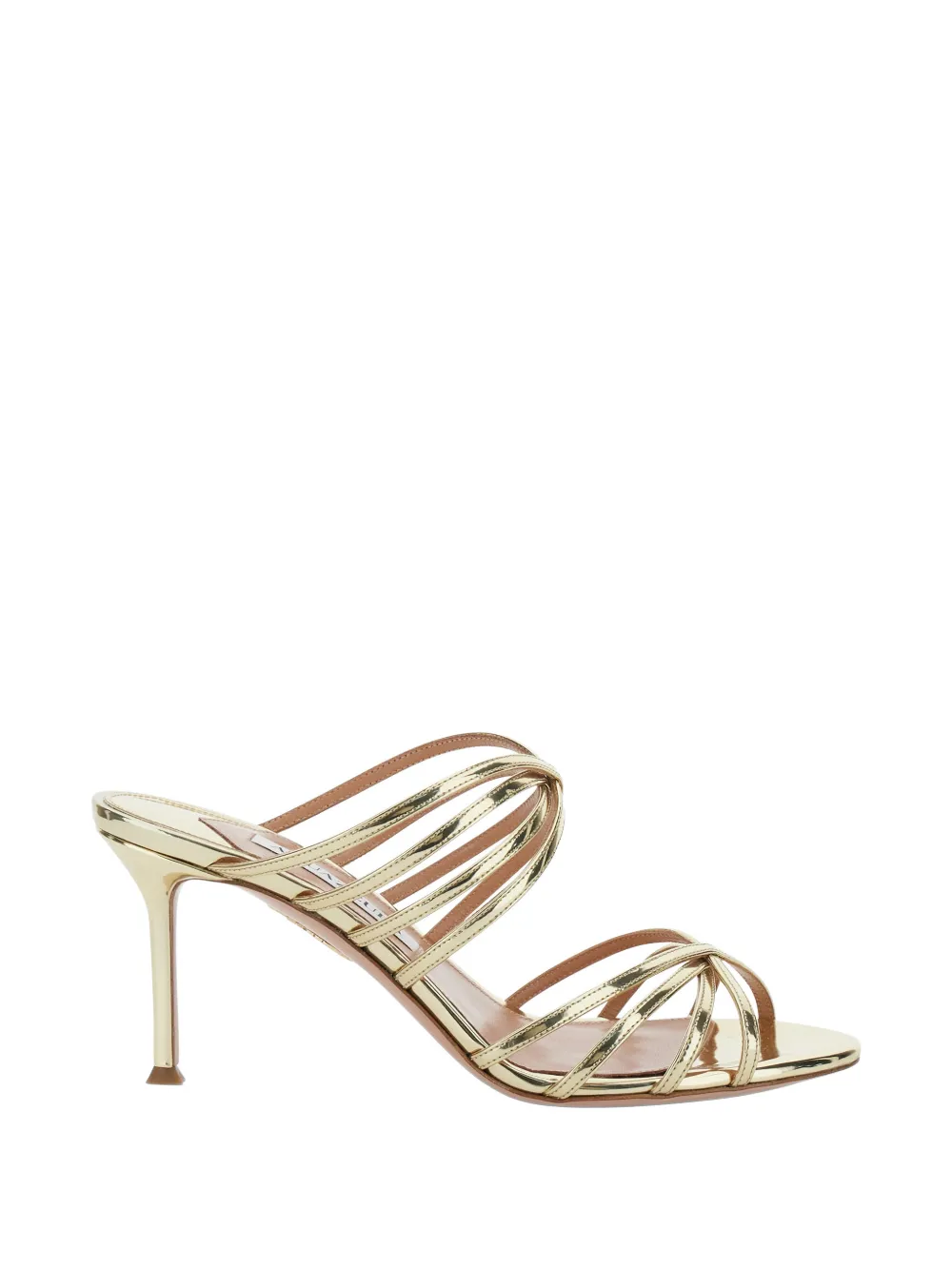 Aquazzura 75mm Tell Me heeled sandals Goud