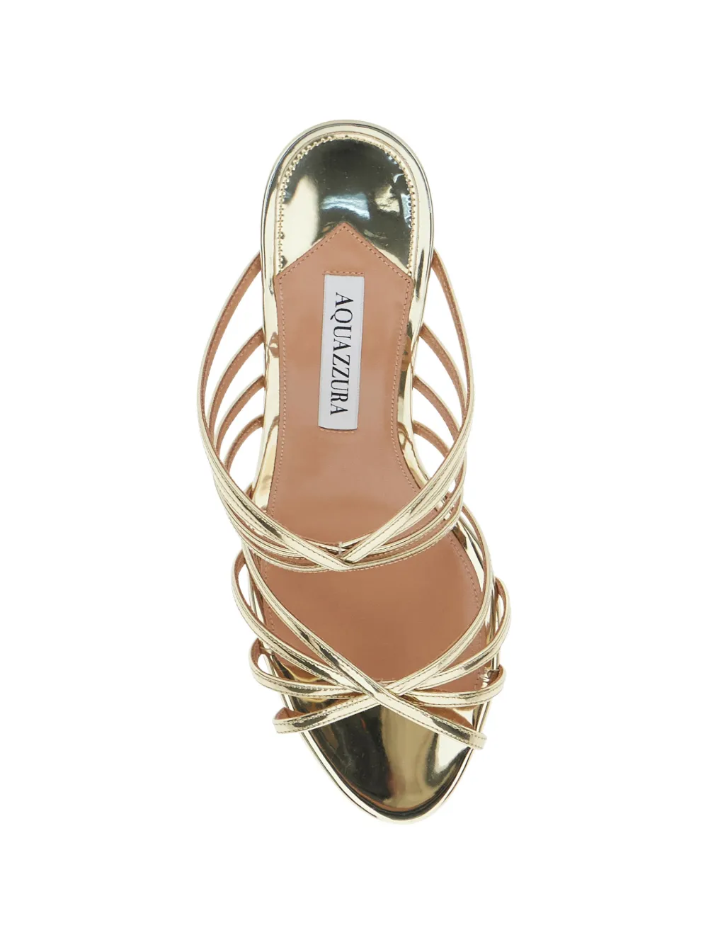 Aquazzura 75mm Tell Me heeled sandals Goud