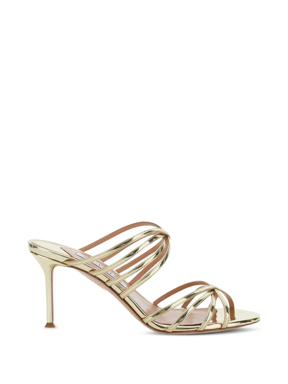 Aquazzura 75mm Tell Me heeled sandals Goud