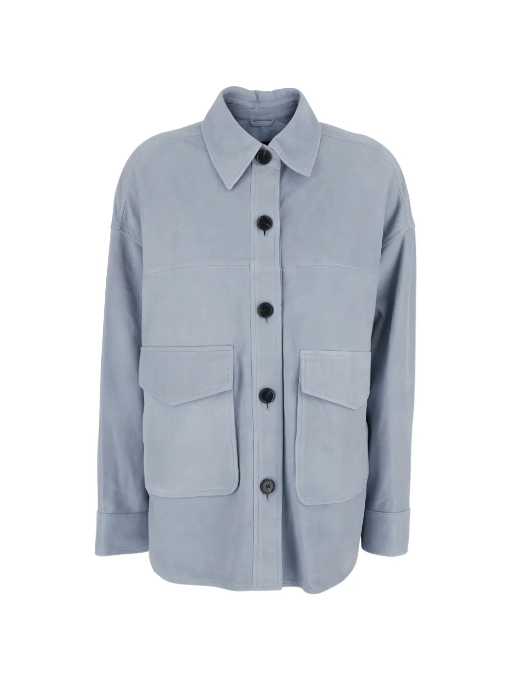 Arma Kaylee buttoned pocket lamb jacket - Blu