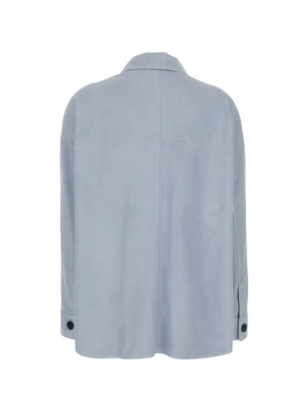  Arma Kaylee Buttoned Pocket Lamb Jacket - Blue 
