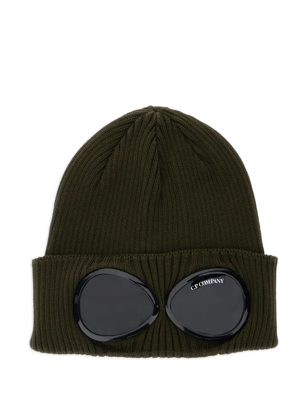 C.P. Company lenses knitted beanie hat - Verde