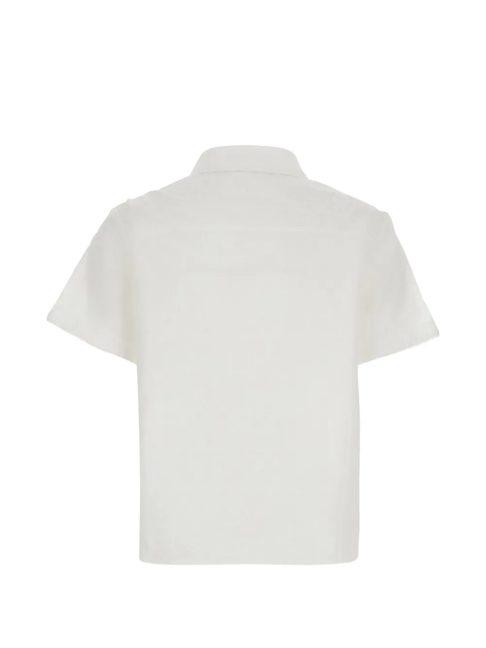 DUNST Katoenen shirt met geborduurd logo Wit