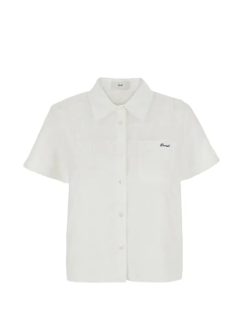 DUNST logo-embroidered cotton shirt