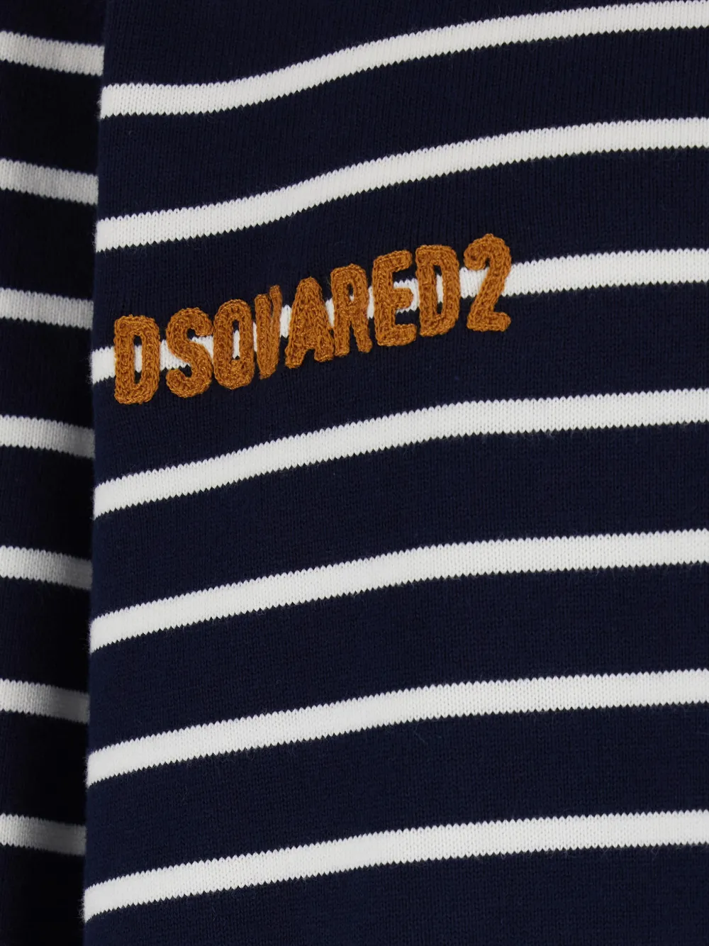  Dsquared2 Polo Bordado A Rayas - Azul 