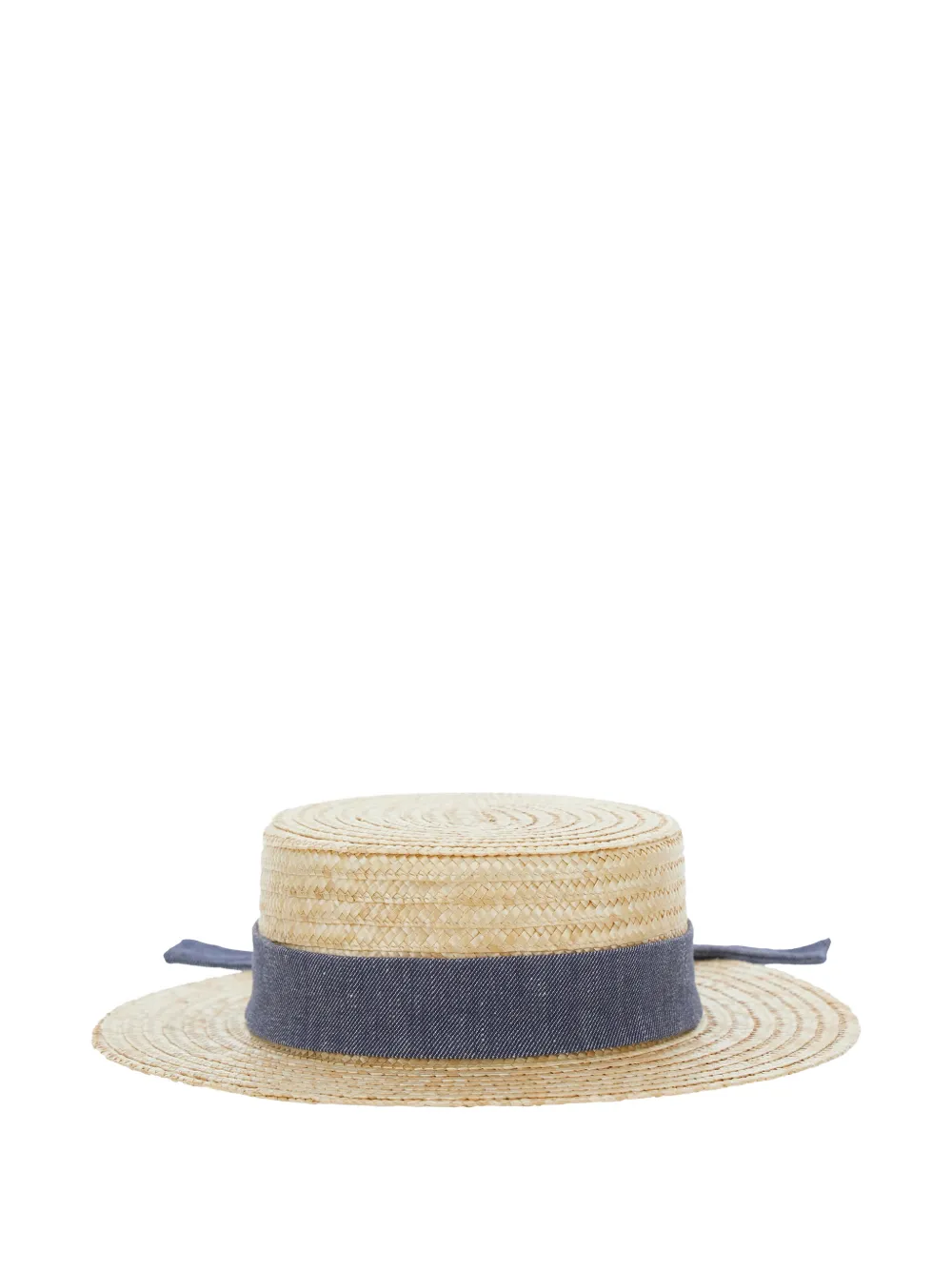 Emporio Armani Kids ribbon straw hat - Toni neutri