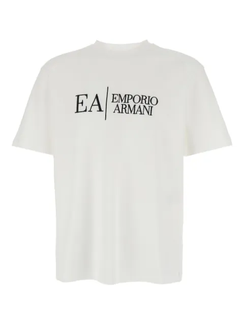 Emporio Armani crew-neck logo-embroidery T-shirt