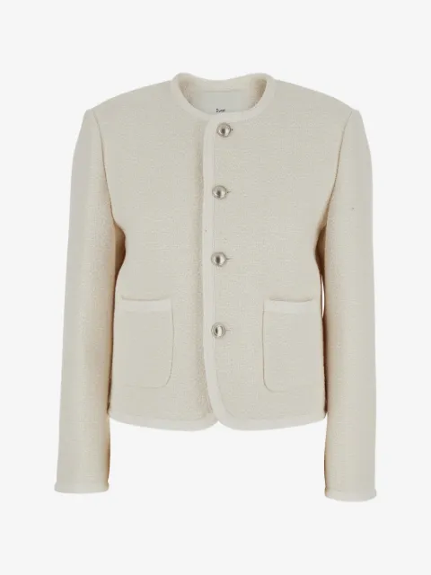 DUNST collarless tweed jacket 